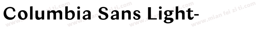 Columbia Sans Light字体转换